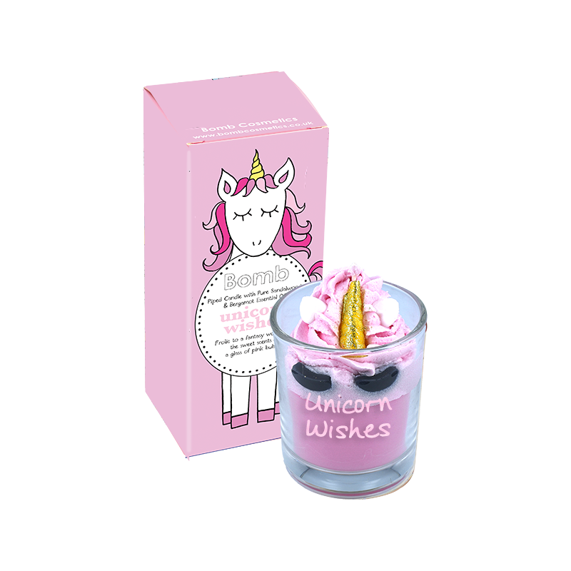 Unicorn Wishes Piped Candle