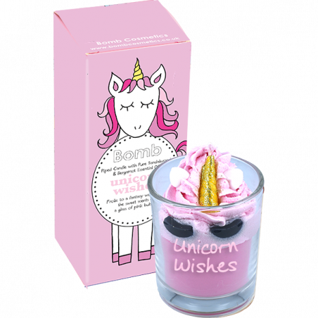 Unicorn Wishes Piped Candle