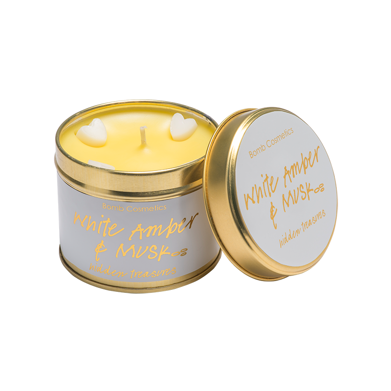 White Amber & Musk Tin Candle