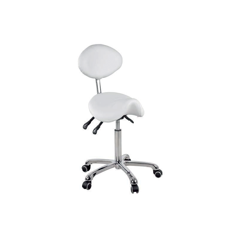 Dynamic - Saddle-shaped Stool With Oval Backrest