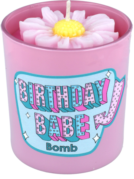 Birthday Babe Glass Candle