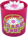 Thank You Flower Glass Candle