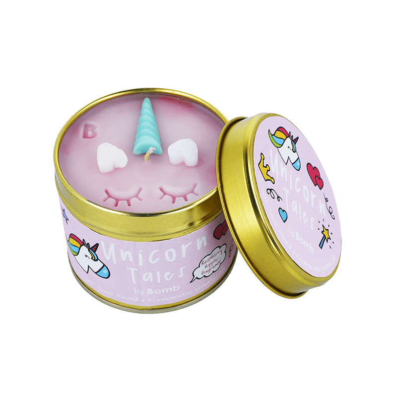 Unicorn Tales Tin Candle